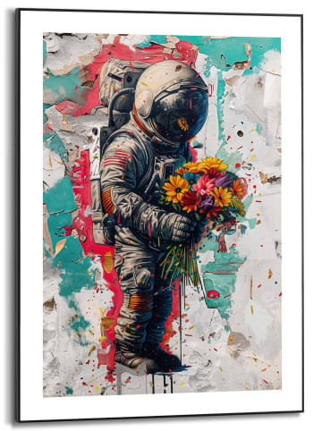 Orangewallz Ingelijste kunstdruk "Astro Streetart" - (B)50 x (H)70 cm