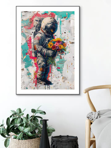 Orangewallz Gerahmter Kunstdruck "Astro Streetart"