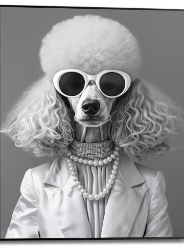 Orangewallz Gerahmter Kunstdruck "Poodle Coco"