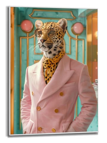 Orangewallz Gerahmter Kunstdruck "Pastel Leopard"
