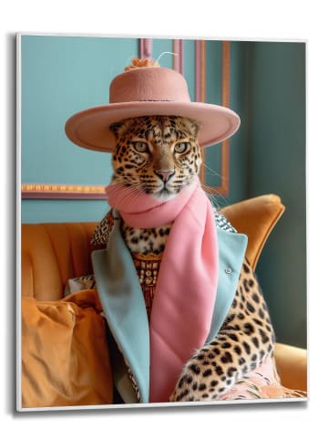 Orangewallz Ingelijste kunstdruk "Leopard Chique" - (B)40 x (H)50 cm