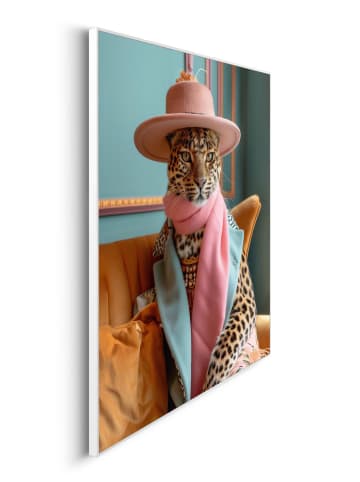 Orangewallz Ingelijste kunstdruk "Leopard Chique" - (B)40 x (H)50 cm