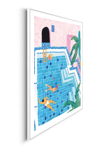 Orangewallz Druk artystyczny "Pool Fun" w ramce