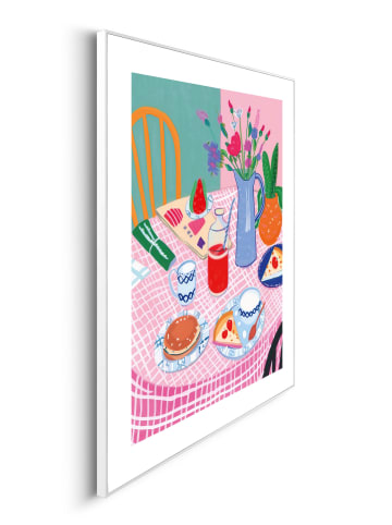 Orangewallz Druk artystyczny "Sweet Table" w ramce - 40 x 50 cm