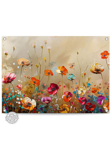 Orangewallz Outdoor-Kunstdruck "Summer Flowers"