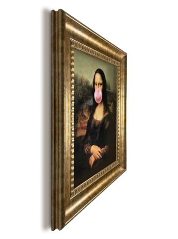 Orangewallz Gerahmter Kunstdruck "Mona Lisa - Gum"