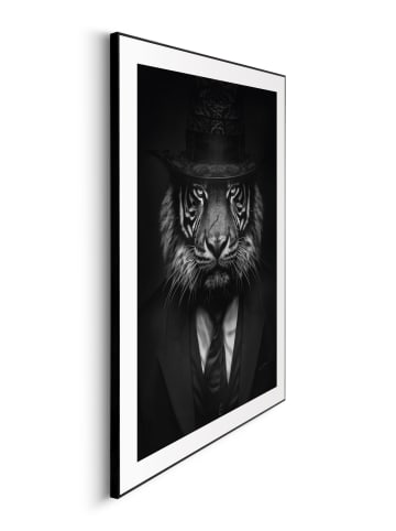 Orangewallz Ingelijste kunstdruk "Charming Tiger" - (B)50 x (H)70 cm