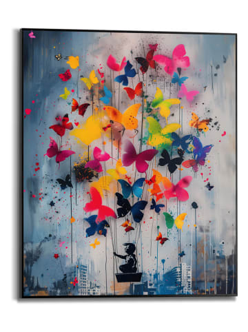 Orangewallz Druk artystyczny "Bright Butterflies" w ramce