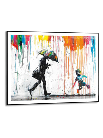 Orangewallz Gerahmter Kunstdruck "Colour Rain"