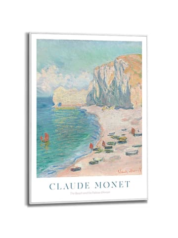 Orangewallz Druk artystyczny "Claude Monet - Etretat beach" w ramce