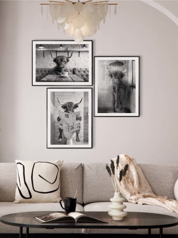 Orangewallz 3-delige set: ingelijste kunstdrukken "Highlander Water" - (B)30 x (H)40 cm