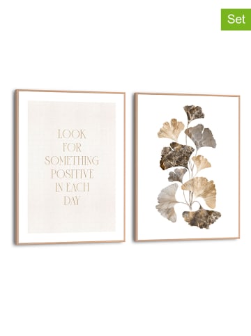 Orangewallz Druki artystyczne (2 szt.) "Positive Days" w ramce