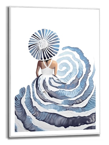 Orangewallz Ingelijste kunstdruk "Lady Blue" - (B)50 x (H)70 cm