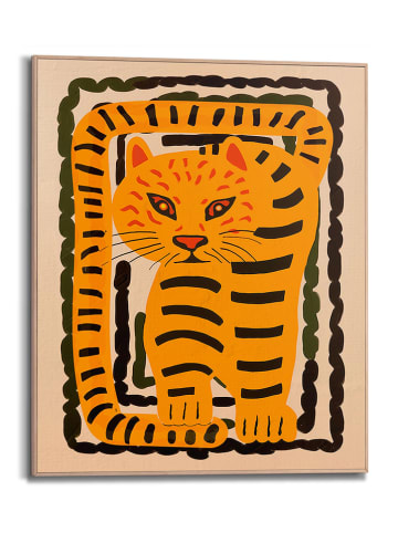 Orangewallz Ingelijste kunstdruk "Crawling Cat" - (B)40 x (H)50 cm