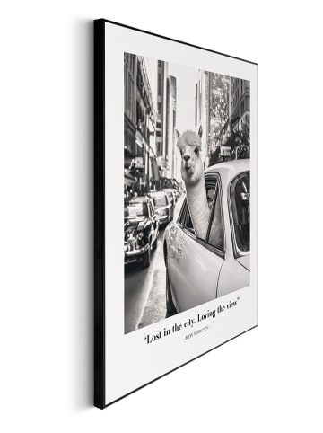 Orangewallz Gerahmter Kunstdruck "Alpaca New York"