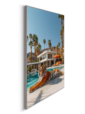 Orangewallz Gerahmter Kunstdruck "Palm Spring Tiger"