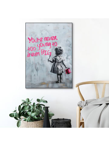 Orangewallz Ingelijste kunstdruk "Never too young" - (B)50 x (H)70 cm