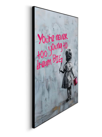 Orangewallz Ingelijste kunstdruk "Never too young" - (B)50 x (H)70 cm
