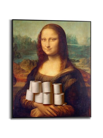 Orangewallz Gerahmter Kunstdruck "Toilet Mona Lisa"