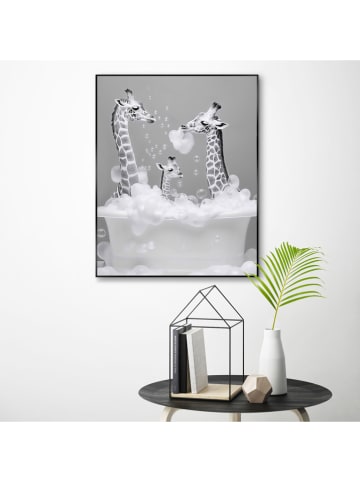 Orangewallz Gerahmter Kunstdruck "Family Giraffe"