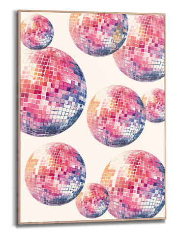 Orangewallz Ingelijste kunstdruk "Glitter Balls Funky" - (B)50 x (H)70 cm