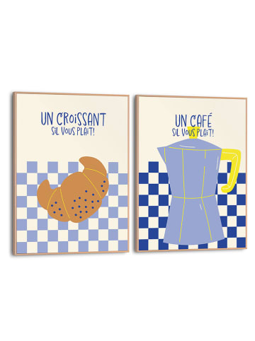 Orangewallz Druki artystyczne (2 szt.) "Parisian Duo" w ramce