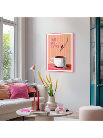 Orangewallz Druk artystyczny "Good Morning Coffee" w ramce