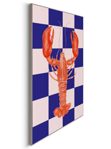 Orangewallz Druk artystyczny "Blue Checkers Lobster" w ramce