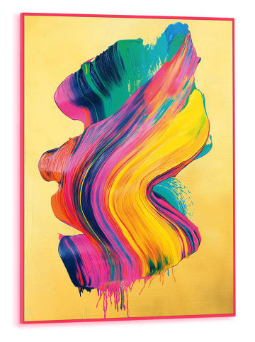 Orangewallz Druk artystyczny "Fluo Abstract Gold I" w ramce