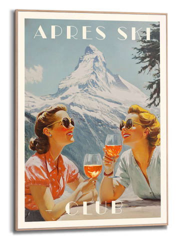 Orangewallz Gerahmter Kunstdruck "Apres Ski Aperol Friends"