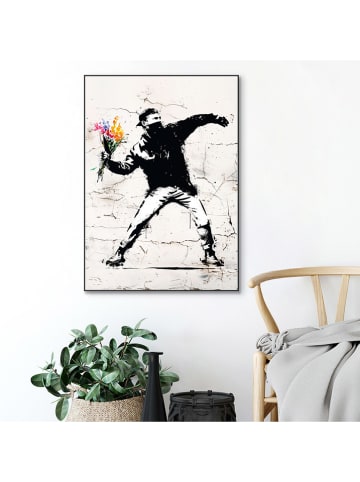 Orangewallz Druk artystyczny "Flowers Up" w ramce