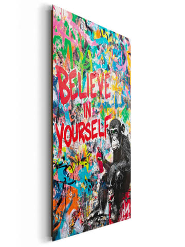 Orangewallz Druk artystyczny "Monkey Graffiti Quote"