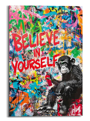 Orangewallz Kunstdruk "Monkey Graffiti Quote"