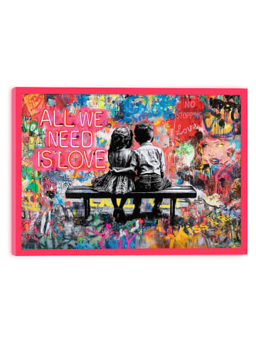 Orangewallz Druk artystyczny "All You Need" w ramce