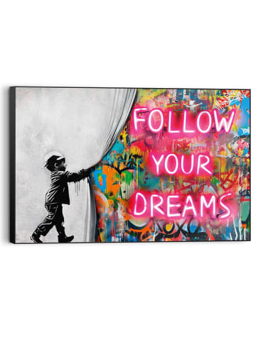 Orangewallz Gerahmter Kunstdruck "Curtain Boy"