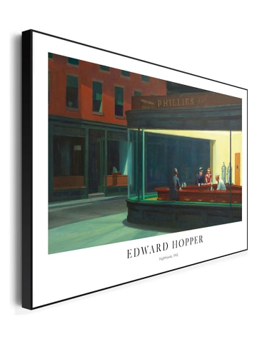 Orangewallz Gerahmter Kunstdruck "Edward Hopper - Nighthawks"