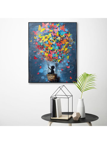 Orangewallz Ingelijste kunstdruk "Balloon Kid"