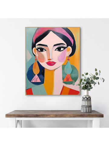 Orangewallz Druk artystyczny "Vibrant Woman I" w ramce