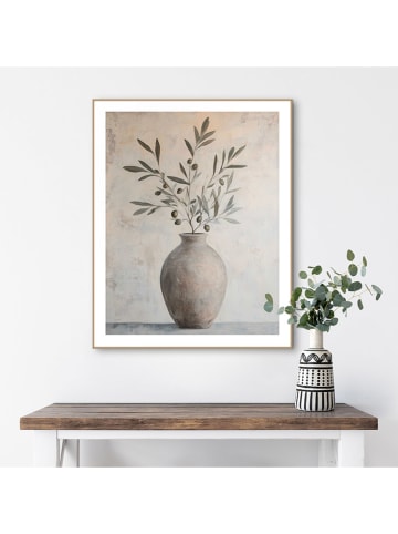 Orangewallz Ingelijste kunstdruk "Olive Vase"