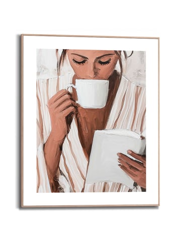 Orangewallz Gerahmter Kunstdruck "Drinking Coffee"