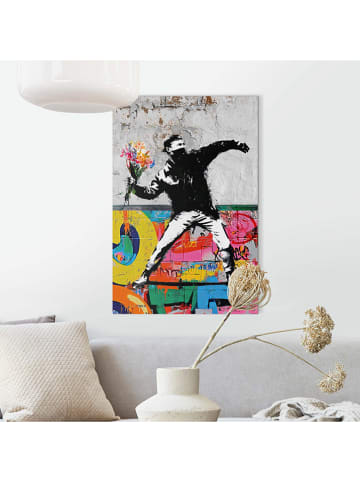 Orangewallz Ingelijste kunstdruk "Flower Thrower"