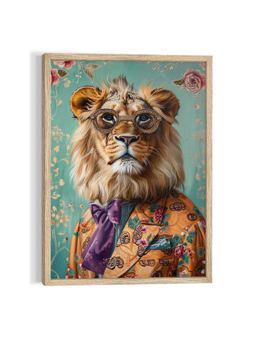 Orangewallz Gerahmter Kunstdruck "Dandy Lion Portrait"