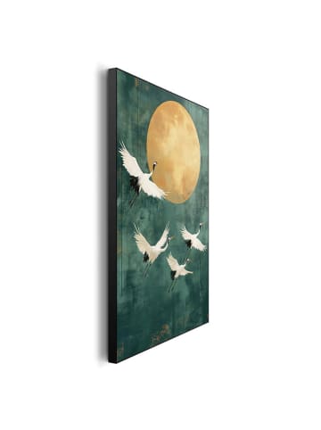 Orangewallz Gerahmter Kunstdruck "Cranes at Night"