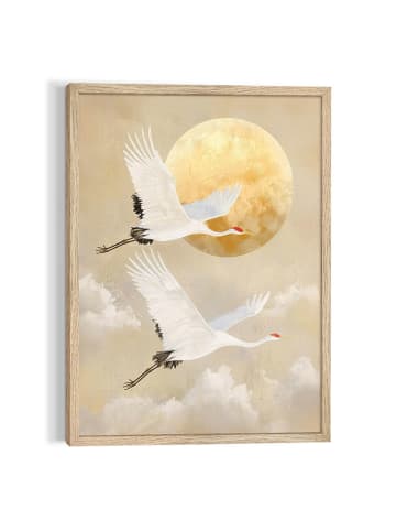 Orangewallz Druk artystyczny "Evening Bird Flight" w ramce