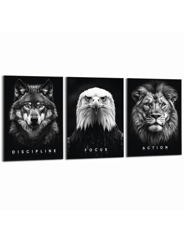 Orangewallz 3-delige set: ingelijste kunstdrukken "Power Trio"