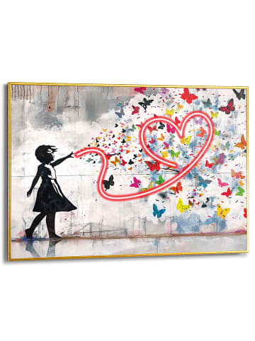 Orangewallz Ingelijste kunstdruk "Butterflies of Love"