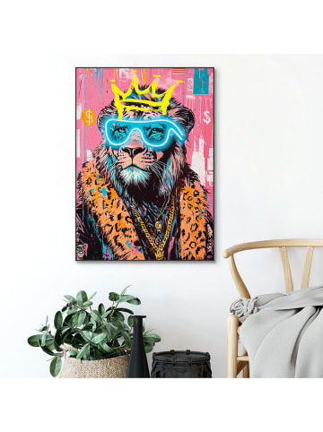 Orangewallz Ingelijste kunstdruk "Neon King"