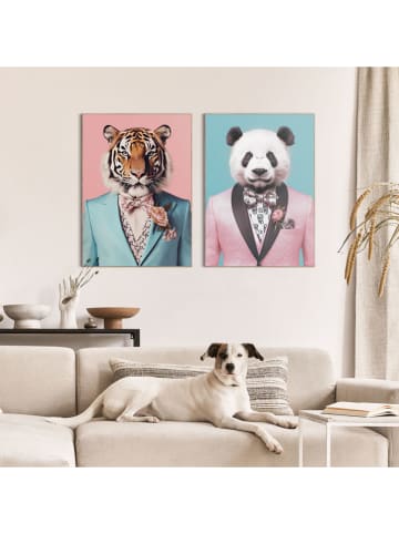 Orangewallz 2er-Set: Gerahmte Kunstdrucke "Beau Tie Set"