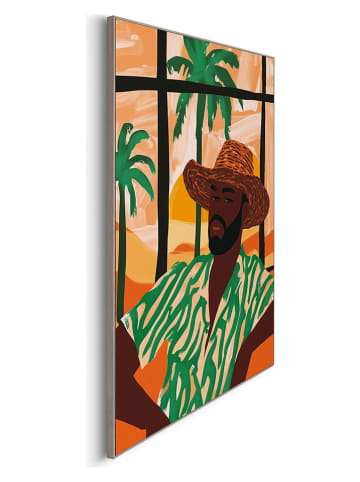Orangewallz Gerahmter Kunstdruck "Sunset Man"