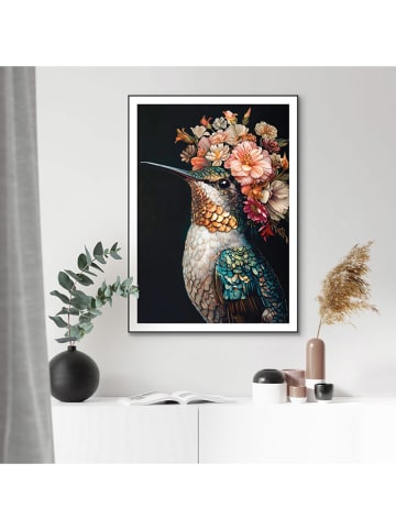 Orangewallz Gerahmter Kunstdruck "Hummingbird Flowers"